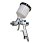 Краскораспылитель ISISTEM ISPRAY IW PS  с верхним бачком 600мл, сопло D 2.0мм IS-IW-PS-2.0MM